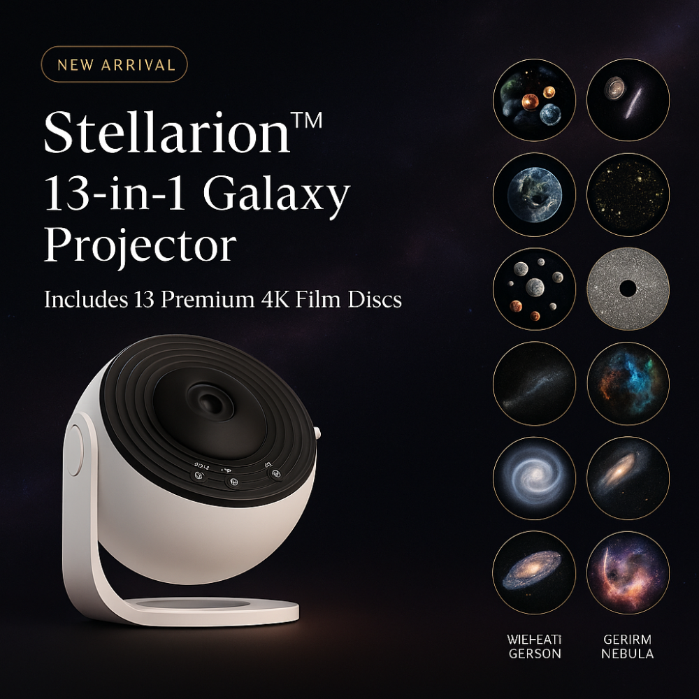 4K Galaxy Projector Bluetooth Speaker, 360° Rotation