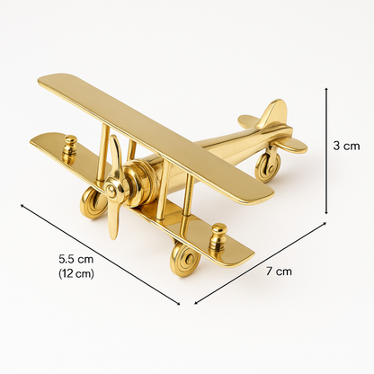 SkyCraft™ Brass Aeroplane Desk Showpiece