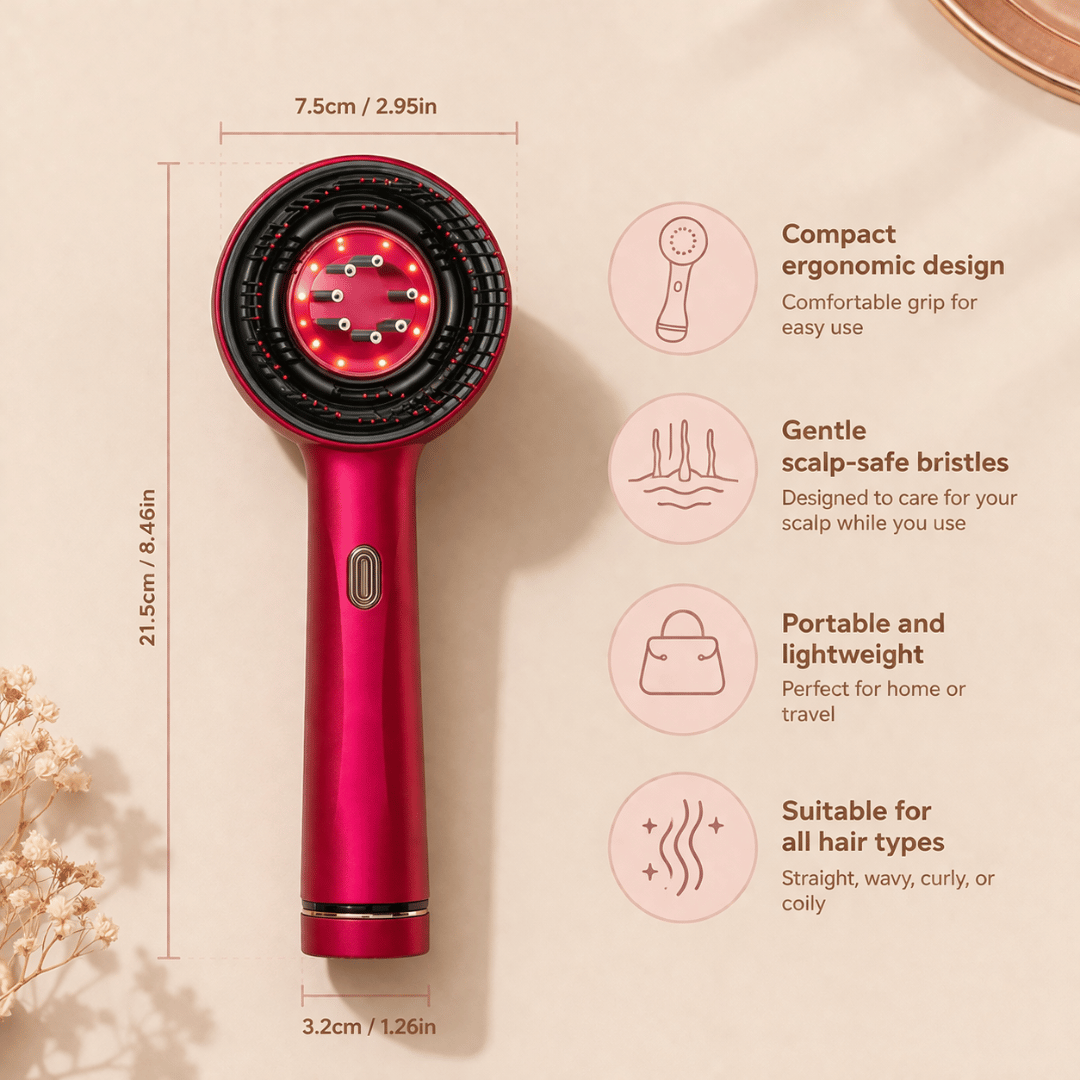Bella™ 3-in-1 Red Light Therapy Hair Brush