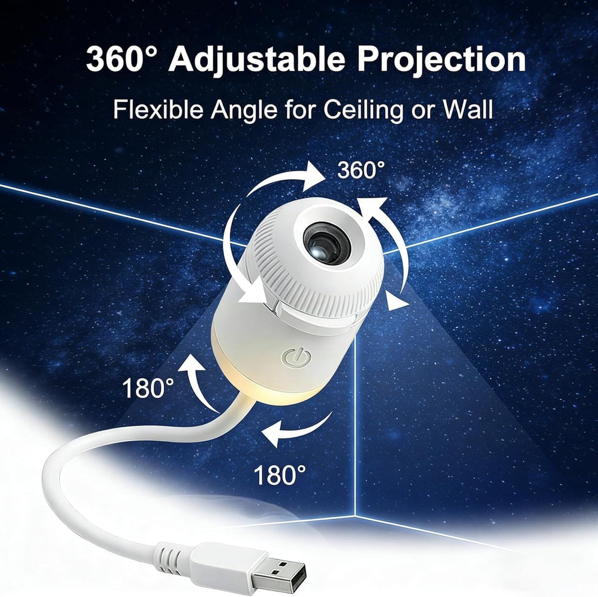 Mini Galaxy Projector Night Light — 24-Scene Starry Sky LED Lamp