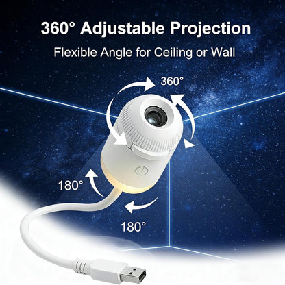 Mini Galaxy Projector Night Light — 24-Scene Starry Sky LED Lamp