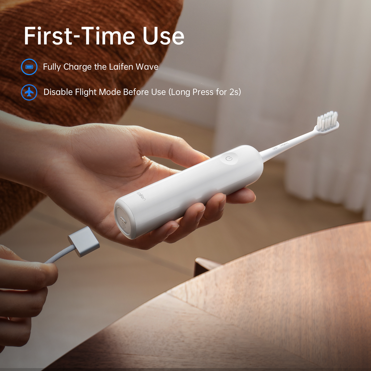 Electric Toothbrush, 60° Oscillation &  (66,000 Times/Minute) Vibration