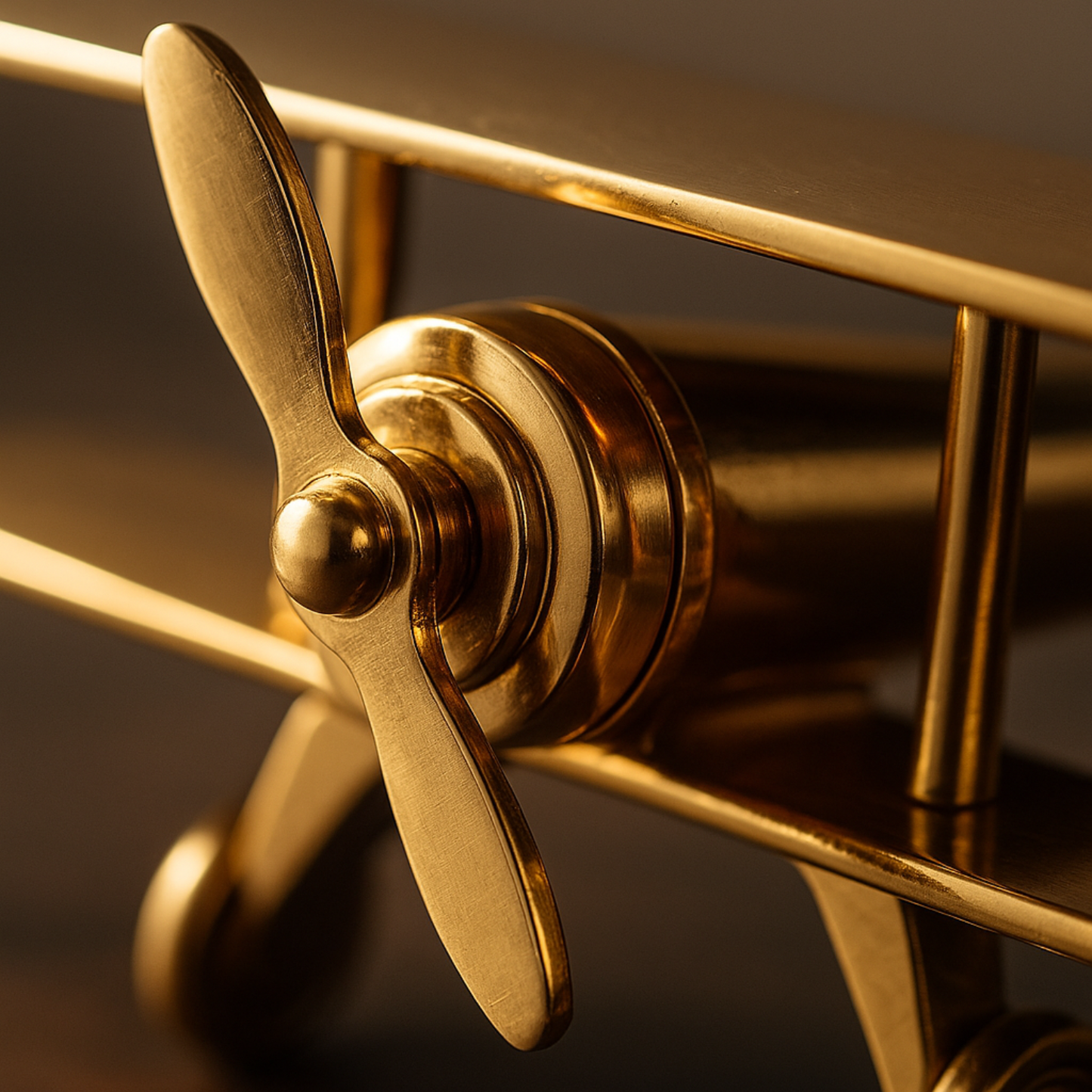 SkyCraft™ Brass Aeroplane Desk Showpiece
