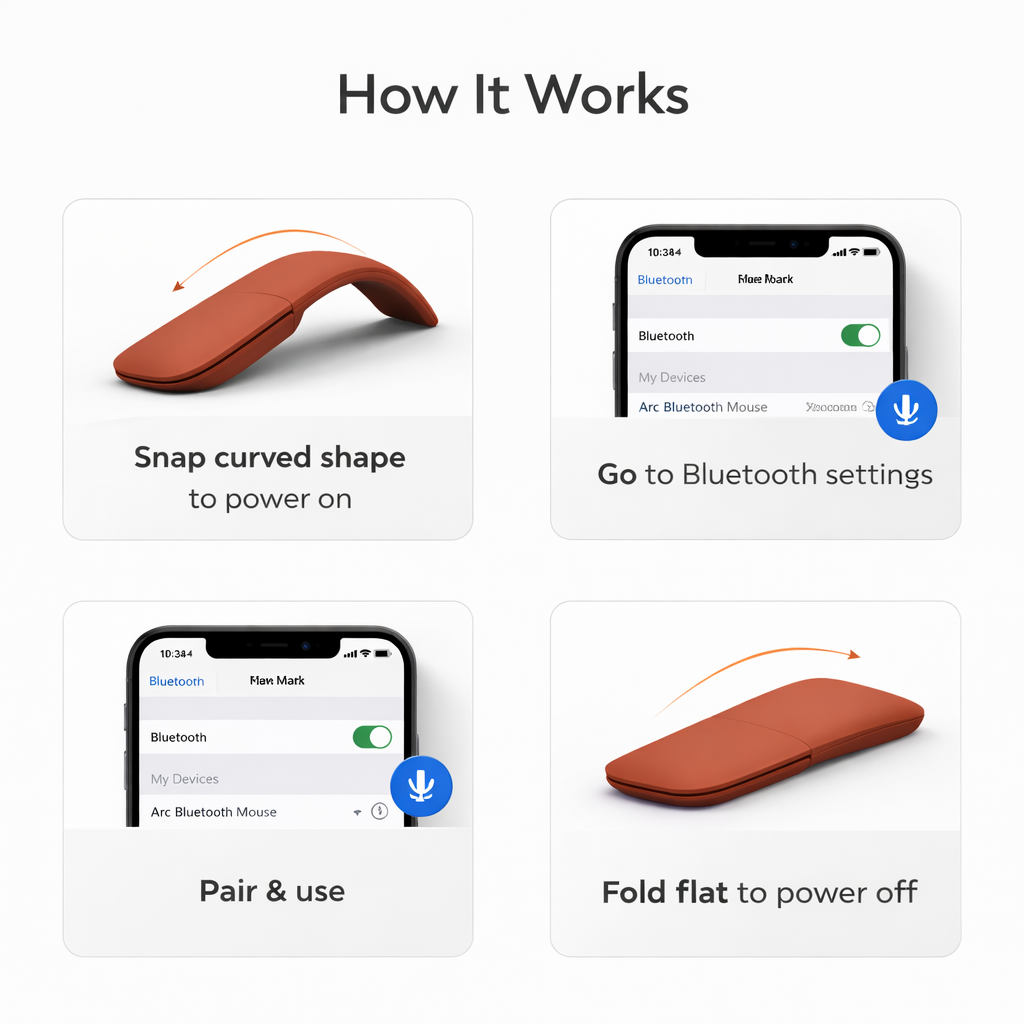 Wireless Optical Arc Touch Mouse