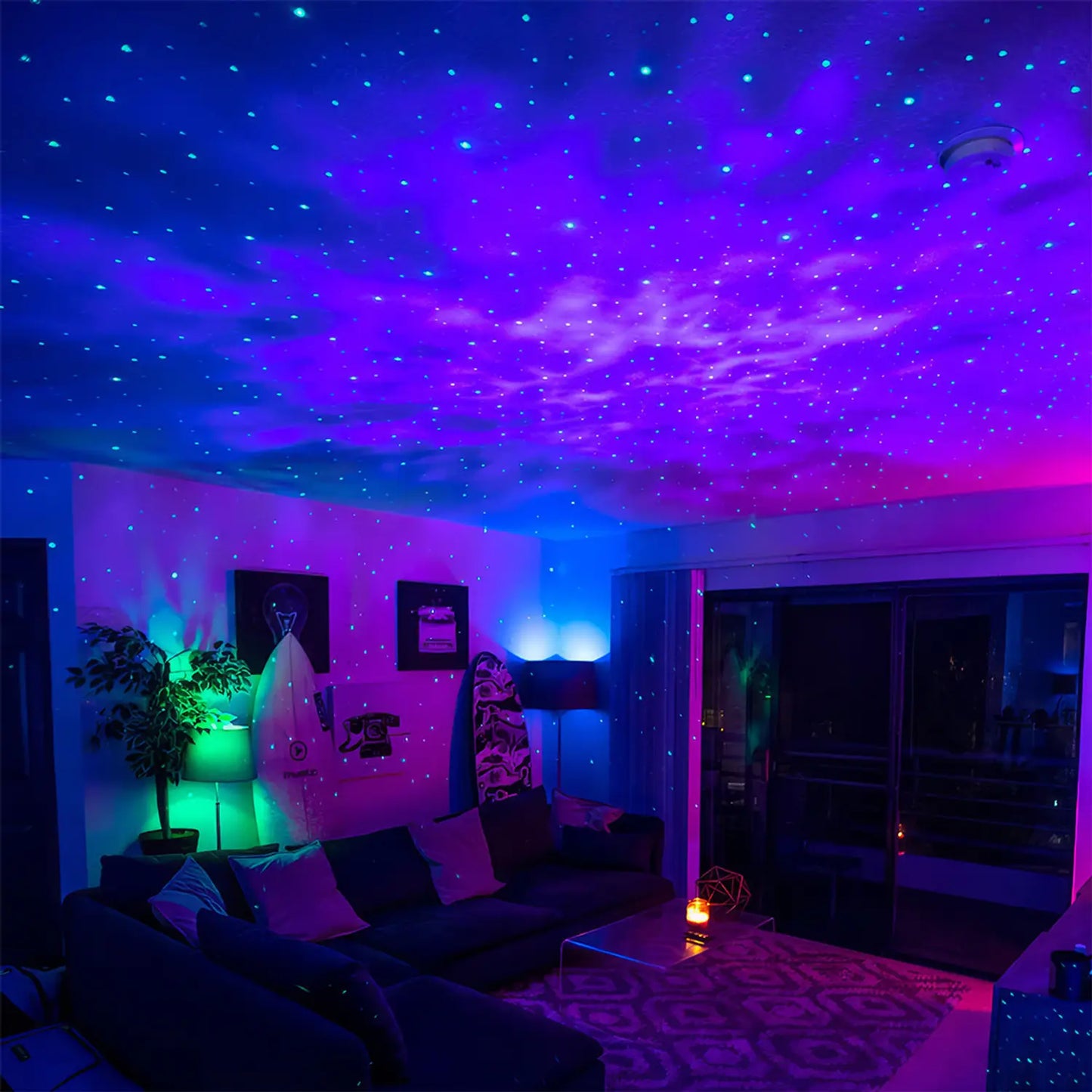 4K Galaxy Projector Bluetooth Speaker, 360° Rotation
